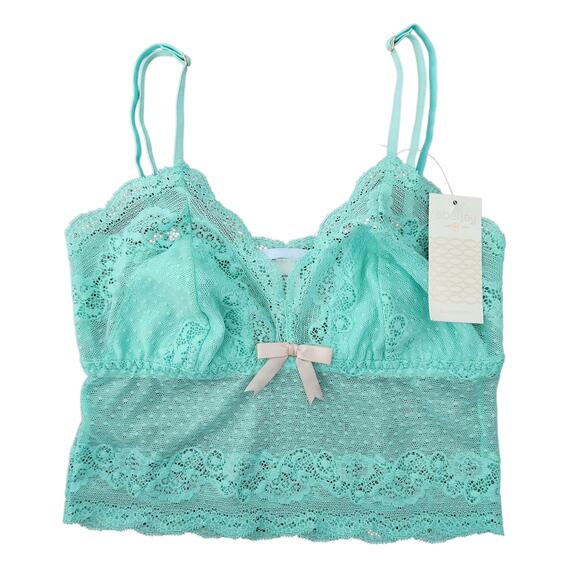 Eberjey Longline Lace Bralette Mint XS NWT‎ - Picture 1 of 4